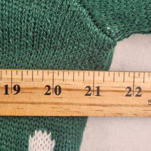 Party Sweater Dec 25 Ugly Christmas Sweater Unisex L Green/Red Cat Ornaments - Picture 13 of 15